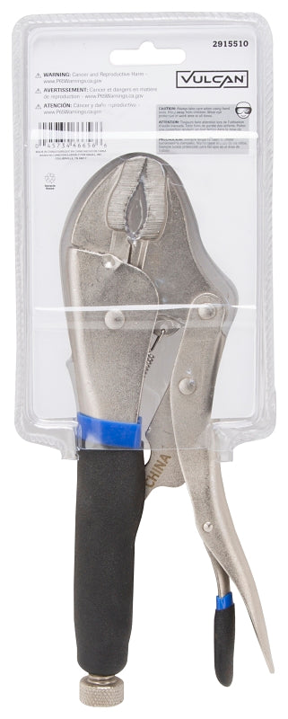 Vulcan JL-NP022 Locking Plier, 10 in OAL, Cushion-Grip Handle