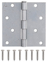 ProSource LR-046-PS Utility Hinge, Steel, Galvanized, Removable Pin, Full Mortise Mounting, 70 (Pair) lb