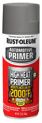Rust-Oleum 249340 Primer, Gray, Flat, Matte, 12 oz, Pack of 6
