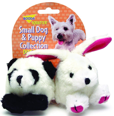 Zoobilee 0353596 Dog Toy, S, Panda, Rabbit, Synthetic Fabric, Multi-Color