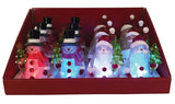 Hometown Holidays 21321 Christmas Ornament Assortment, Snowman and Santa, LED Bulb, Pack of 12
