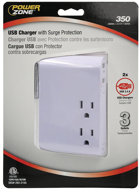PowerZone ORSLUSB343S USB Charger