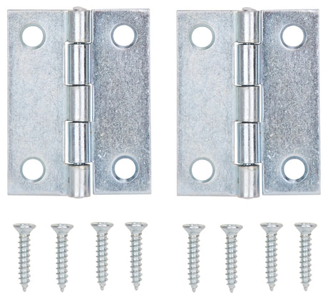 ProSource LR-049-PS Cabinet Hinge, Steel, Zinc, Fixed Pin, 180 deg Range of Motion, Full Mortise Mounting, 10 (Pair) lb