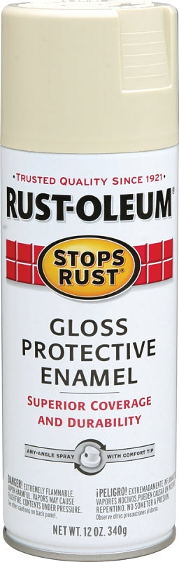 Stops Rust 7770830 Rust Preventative Spray Paint, Gloss, Almond, 12 oz Can