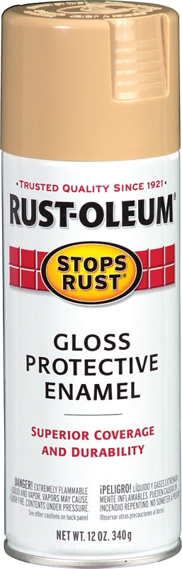 Stops Rust 7771830 Rust Preventative Spray Paint, Gloss, Sand, 12 oz Can