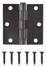 ProSource LR-706-PS Square Corner Door Hinge, Steel, Oil-Rubbed Bronze, Loose Pin, 180 deg Range of Motion