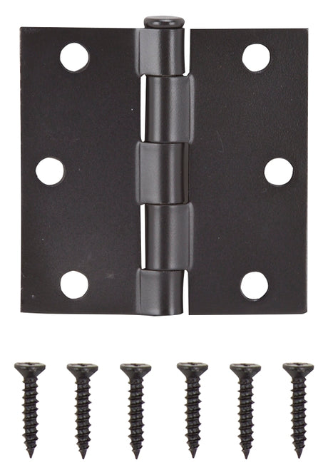 ProSource LR-706-PS Square Corner Door Hinge, Steel, Oil-Rubbed Bronze, Loose Pin, 180 deg Range of Motion