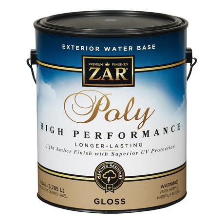ZAR 32613 Polyurethane, Water Base, Amber, Gloss, Liquid, 1 gal Can, Pack of 2