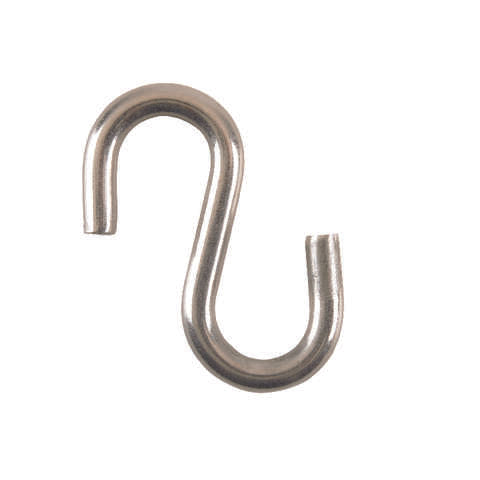 Hampton Small Stainless Steel 3 in. L S-Hook 250 lb 1 pk, Pack of 20