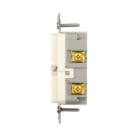 Eaton TRGF15LA Self-Test GFCI Receptacle, 125 V, 15 A, NEMA: NEMA 5-15R, Back, Side Wiring, Light Almond