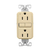 Eaton TRGF15V Self-Test GFCI Receptacle, 125 V, 15 A, NEMA: NEMA 5-15R, Back, Side Wiring, Ivory