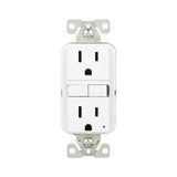 Eaton TRGF15W-WP Self-Test GFCI Receptacle, 125 V, 15 A, NEMA: NEMA 5-15R, Back, Side Wiring, White