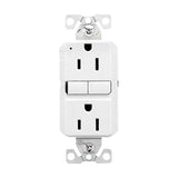 Eaton TRGF15W-WP Self-Test GFCI Receptacle, 125 V, 15 A, NEMA: NEMA 5-15R, Back, Side Wiring, White