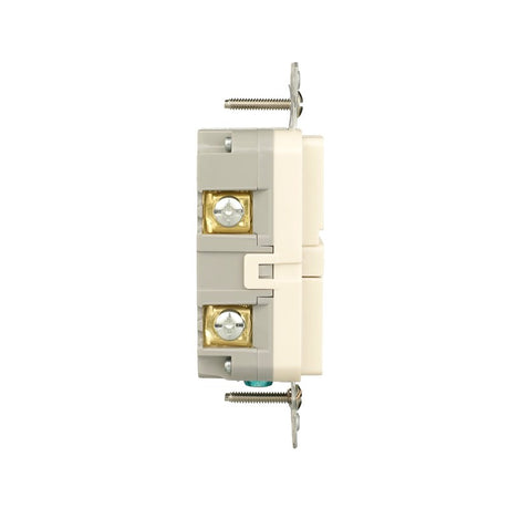 Eaton TRGF20LA Tamper-Resistant Self-Test GFCI Receptacle, 125 V, 20 A, NEMA: NEMA 5-20R, Back, Side Wiring