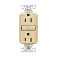 Eaton TWRGF15V Self-Test GFCI Receptacle, 125 V, 15 A, NEMA: NEMA 5-15R, Back, Side Wiring, Ivory