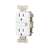 Eaton TWRGF15W Self-Test GFCI Receptacle, 125 V, 15 A, NEMA: NEMA 5-15R, Back, Side Wiring, White