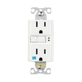 Eaton TWRGF15W Self-Test GFCI Receptacle, 125 V, 15 A, NEMA: NEMA 5-15R, Back, Side Wiring, White