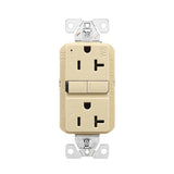 Eaton TWRGF20V Self-Test GFCI Receptacle, 125 V, 20 A, NEMA: NEMA 5-20R, Back, Side Wiring, Ivory