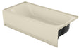 Bootz Aloha 011-4364-06/2364 Series Bathtub, Right Drain Location, 60 in L, 30 in W, 14-1/4 in H, Porcelain/Steel, Bone