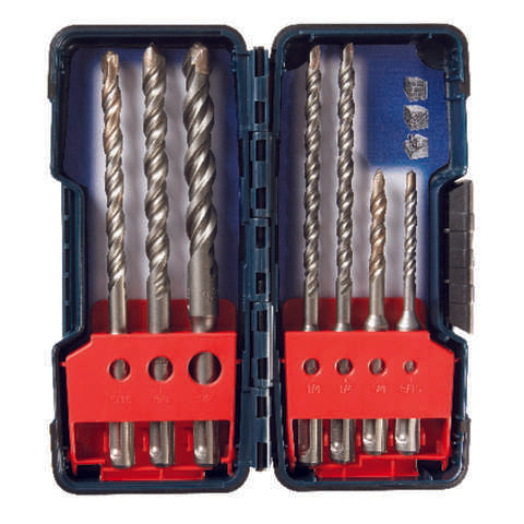 Bosch Bulldog Steel SDS-plus Drill Bit Set SDS-Plus Shank 7 pc