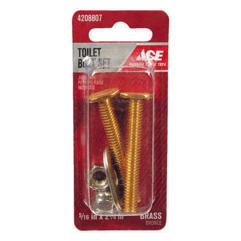 Ace Bowl to Floor Bolts Brass