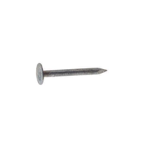 Grip-Rite 2-1/2 in. Roofing Electro-Galvanized Steel Nail Flat Head 1 lb, Pack of 12