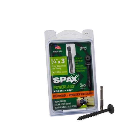 SPAX PowerLag 1/4 in. in. X 3 in. L T-30 Washer Head Serrated Structural Screws