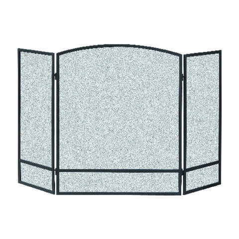 Panacea Black/Gray Matte Steel Fireplace Screen, Pack of 2