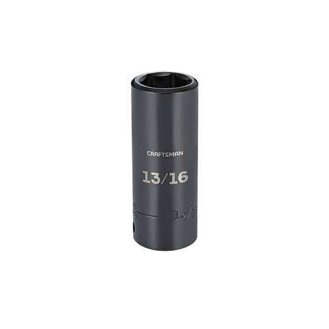 Craftsman 13/16 in. X 1/2 in. drive SAE 6 Point Deep Impact Socket 1 pc