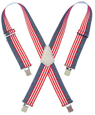 CLC 2 in. W Nylon Suspenders Blue/Red/White 1 pair, Pack of 6