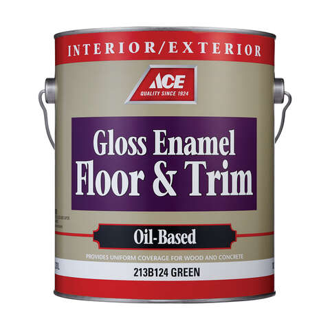 Ace Gloss Green Oil-Based Floor Paint 1 gal, Pack of 4