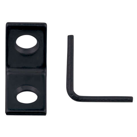 Hampton 3/4 in. H X 3/4 in. W Black Steel Inside L Corner Brace, Pack of 25