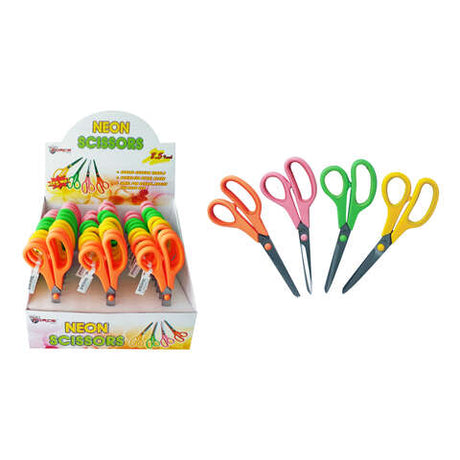 Diamond Visions Neon Colored Cushion Grip Scissors Stainless Steel 1 pk, Pack of 30