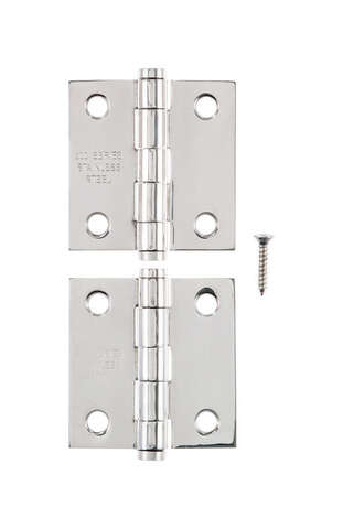 Ace 1.1 in. W X 2 in. L Stainless Steel Silver Stainless Steel Narrow Hinge 2 pk