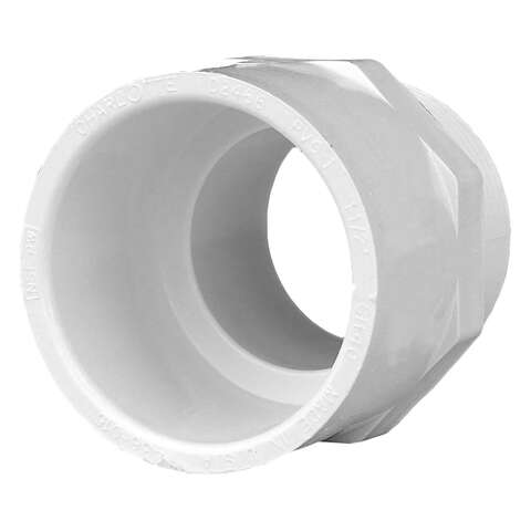 Charlotte Pipe Schedule 40 1-1/2 in. Slip X 1-1/2 in. D MPT PVC Pipe Adapter 1 pk, Pack of 25