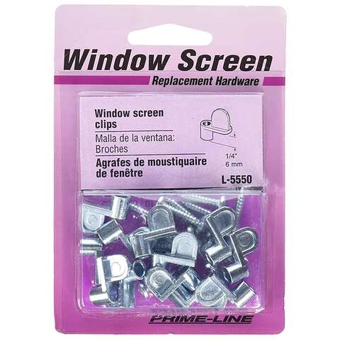 Prime-Line Zinc-Plated Silver Die Cast Screen Clip 12 pk