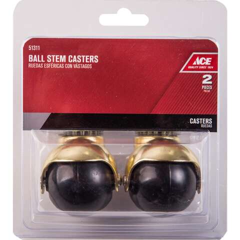 Ace 2 in. D Swivel Rubber Hooded Ball Caster 80 lb 1 pk