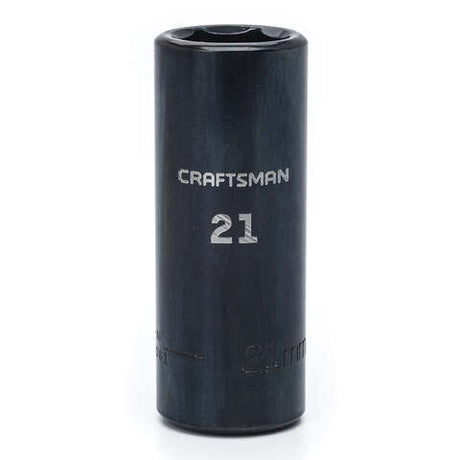 Craftsman 21 mm X 1/2 in. drive Metric 6 Point Deep Deep Impact Socket 1 pc