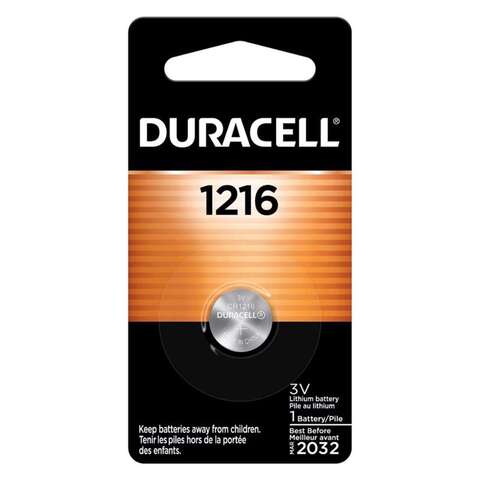 Duracell Lithium Coin 1216 3.5 V 30 mAh Medical Battery 1 pk