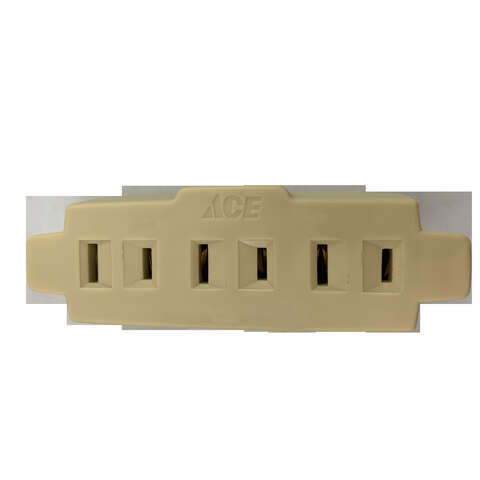 Ace Polarized 3 outlets Adapter 1 pk, Pack of 10