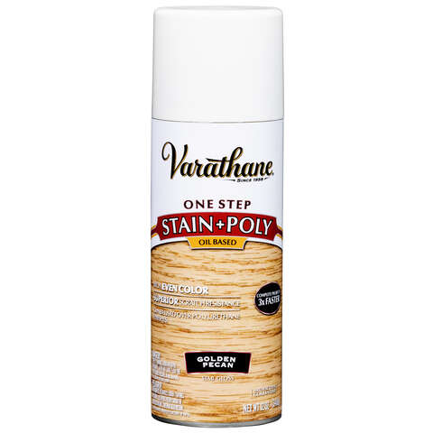 Varathane Semi-Transparent Semi-Gloss Golden Pecan Oil-Based One-Step Stain/Poly 12 oz, Pack of 6