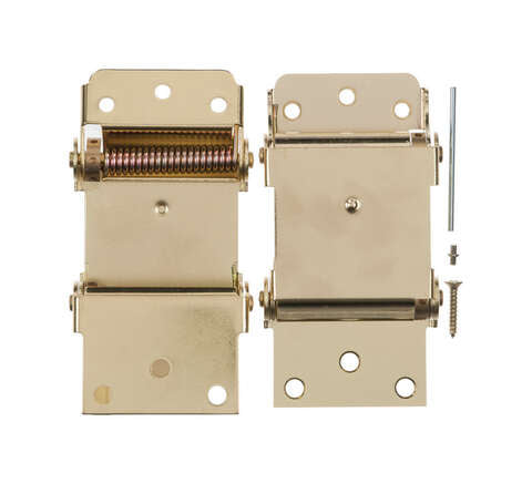 Ace 3 in. L Bright Brass Self Closing Hinge 2 pk