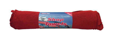 Detailn'Gear Red Cotton Shop Towels 13 in. W X 12 in. L 7 pk, Pack of 24