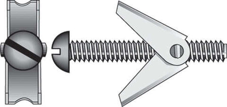 HILLMAN 3/16 in. D X 4 in. L Round Zinc-Plated Steel Toggle Bolt 8 pk, Pack of 5