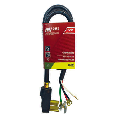 Ace 10/4 SRDT 4 ft. L Dryer Cord 4 Wire