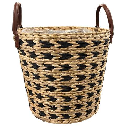 Classic Home & Garden 9.8 in. H X 11 in. D Natural Fiber Mali Planter Brown