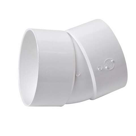 NDS Schedule 35 6 in. Hub each X 6 in. D Hub PVC Elbow 1 pk