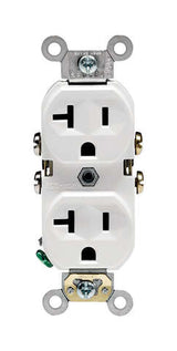 Leviton 20 amps 125 V Duplex White Outlet 5-20R 1 pk