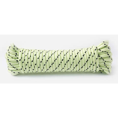 Ace 1/4 in. D X 50 ft. L Neon Green Glow in the Dark Diamond Braided Polypropylene Rope