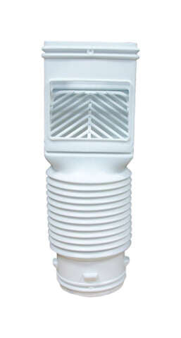 Amerimax FlexGrate 4.625 in. W X 4.625 in. L White Vinyl Downspout Filter